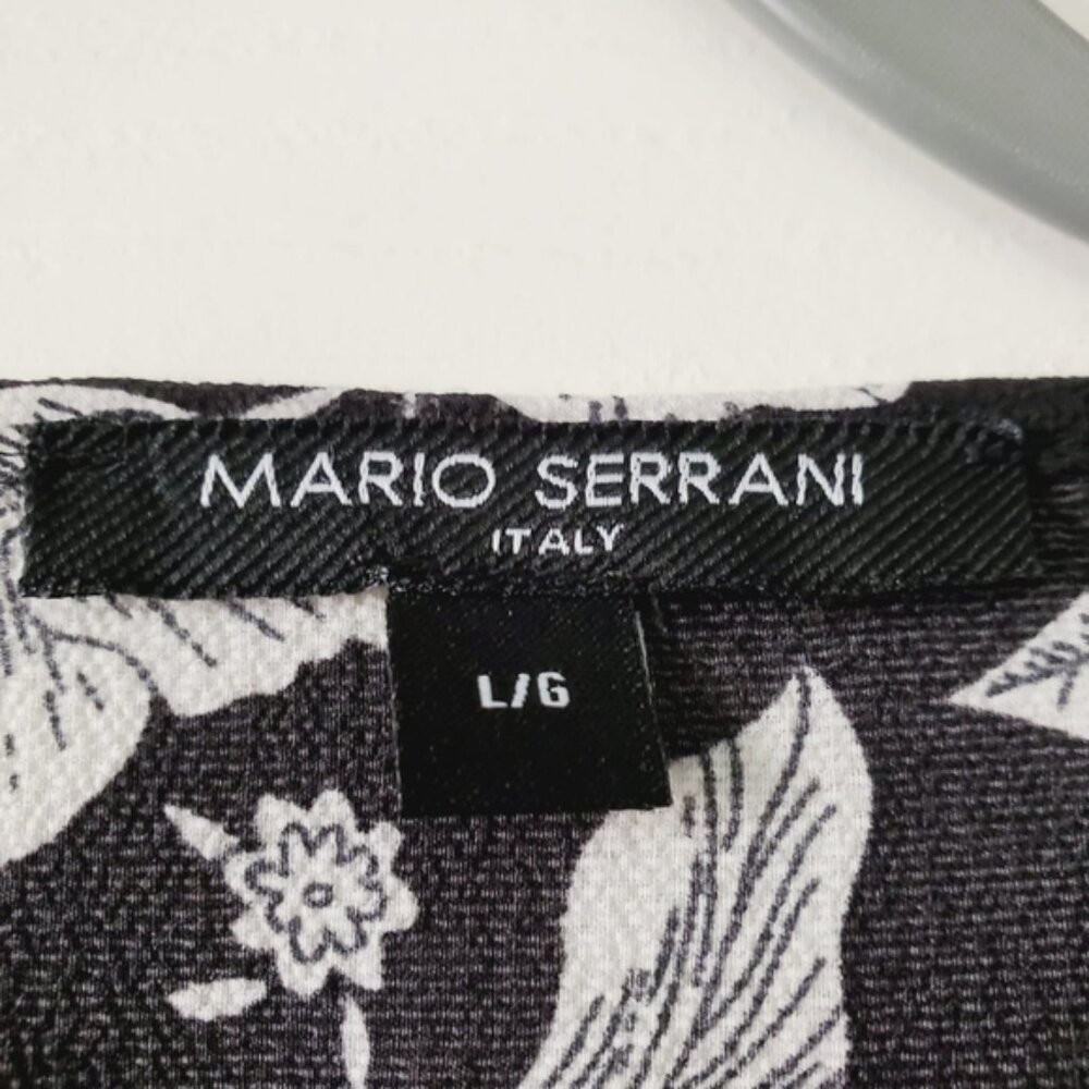 Mario Serrani Italy Floral Boho Tie Waist V Neck Beach Dress L - Picture 6 of 8